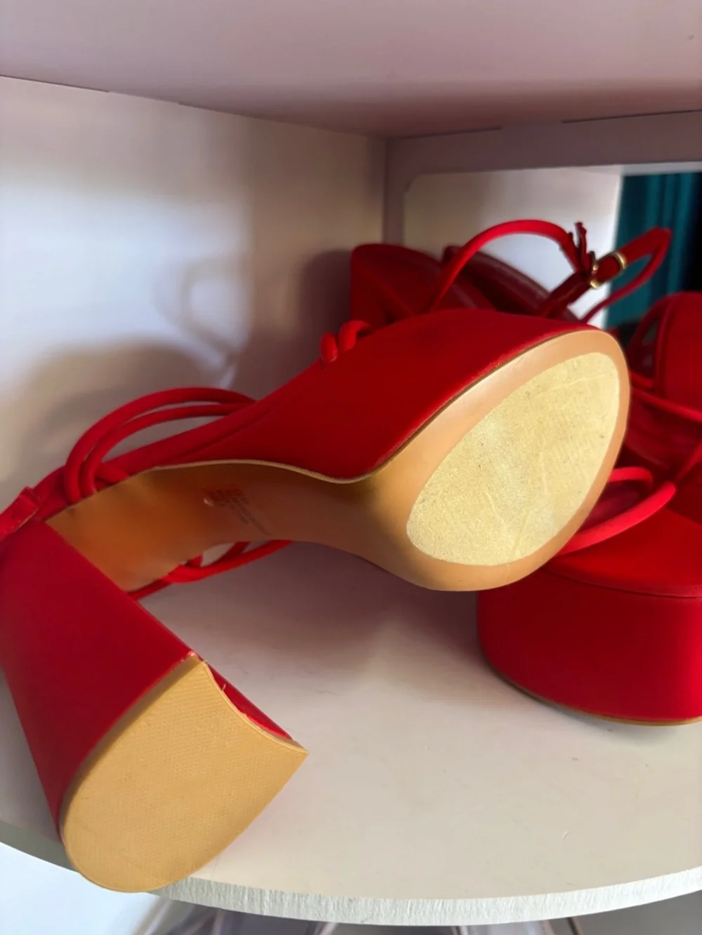 Red Platform Strappy Sandal - Women